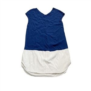 Madewell Color Block Boho Sheer Lightweight Short Sleeve Flowy Blouse Size Small